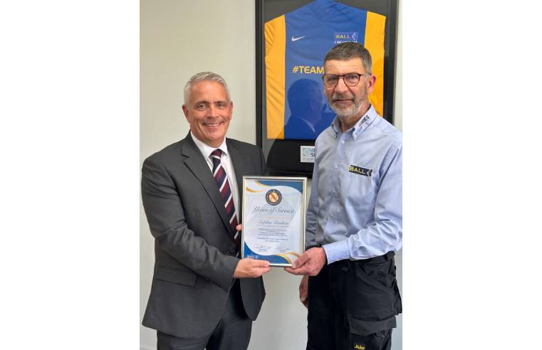 F. Ball Technical Service Manager Celebrates 40 Years